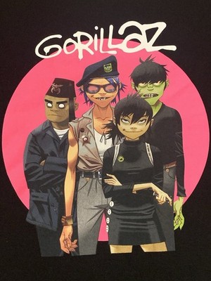 Gorillaz Band Shirt Pink-Black Size Large Mens