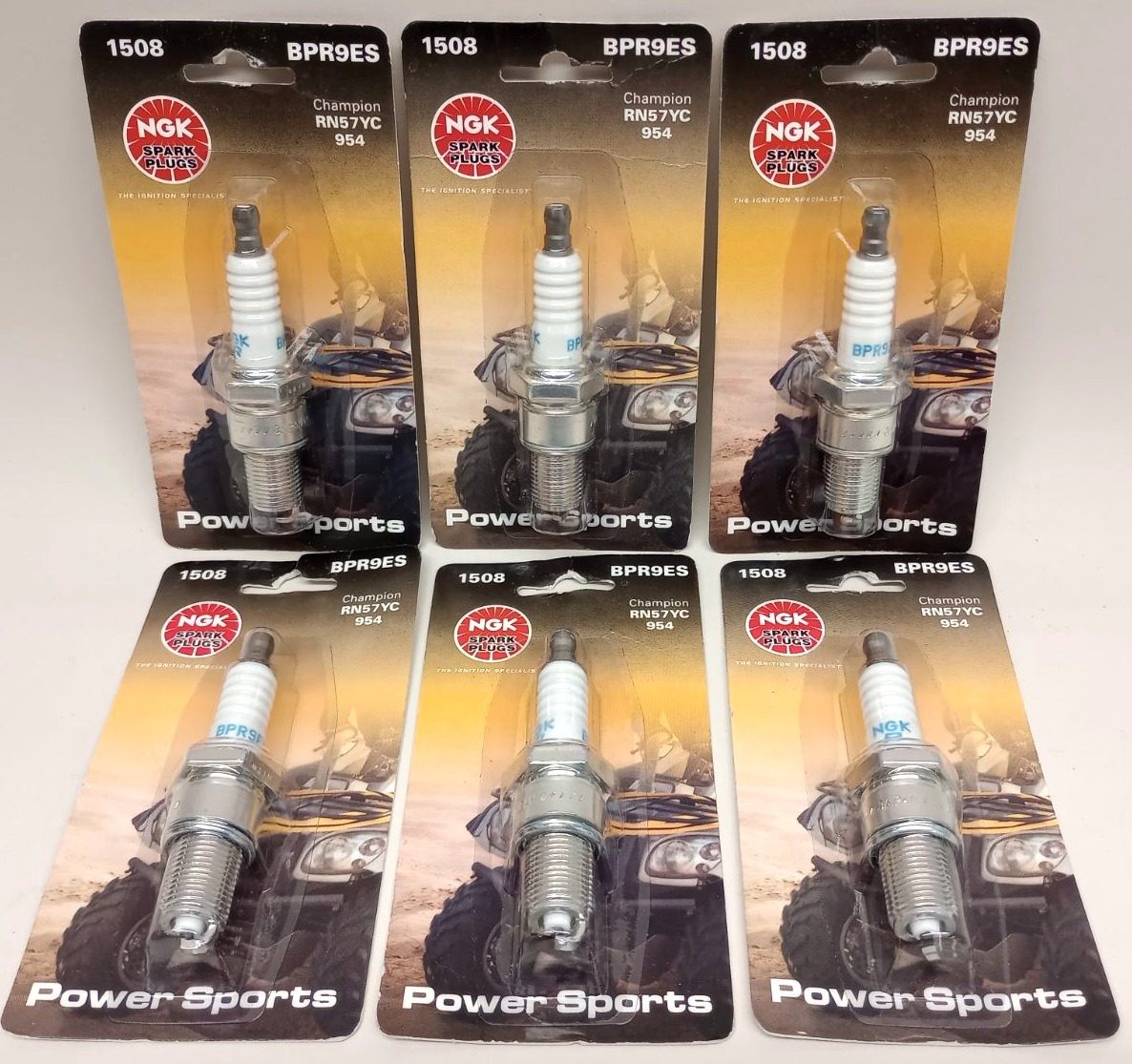 NGK 1508 BPR9ES Spark Plug Pack Of 6 RN57YC 954