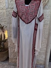 Vintage Handmade Palestinian Embroidery Wedding Palestine Dress Thoub