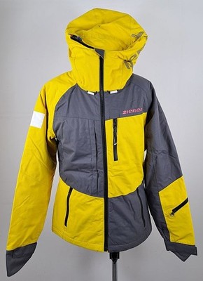 # Ziener Damen Skijacke BAM Gelb Grau Grey S AquaShield Jacket Team Ski Cross #
