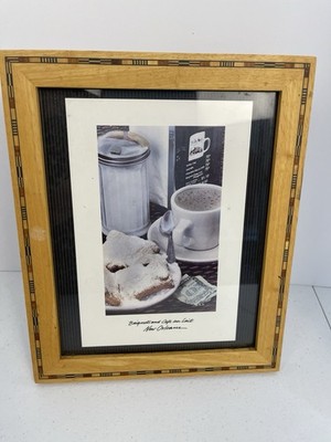 Cafe Du Monde Beignets and Cafe au lait New Orleans Print Framed