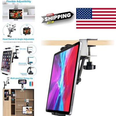 Adjustable Tablet Phone Holder for Kitchen Office Tabletop Mount 4 to 13 Inches