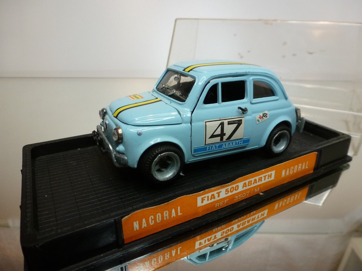 NACORAL FIAT 500 RALLY ミニカー　ブルー　スペイン製 NACORAL 1:25 - FIAT 500 RALLY NO= 3507 - EXTREMELY RARE