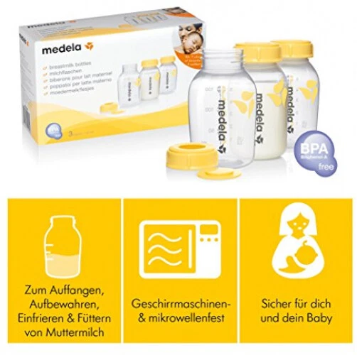 Medela Babyflaschen Flaschen-Set Muttermilchflaschen BPA-frei 150 ml 3er Pack - Bild 2 von 4