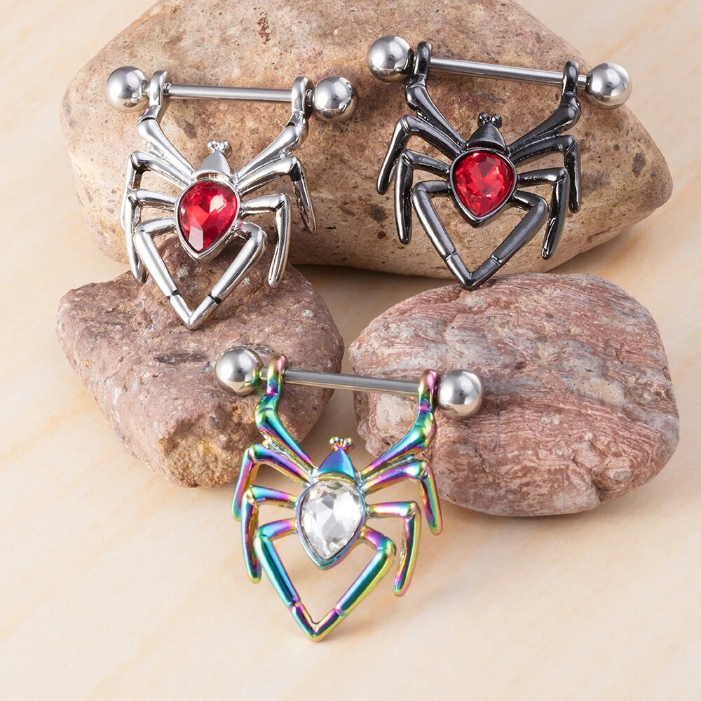 Spider nipple rings deals