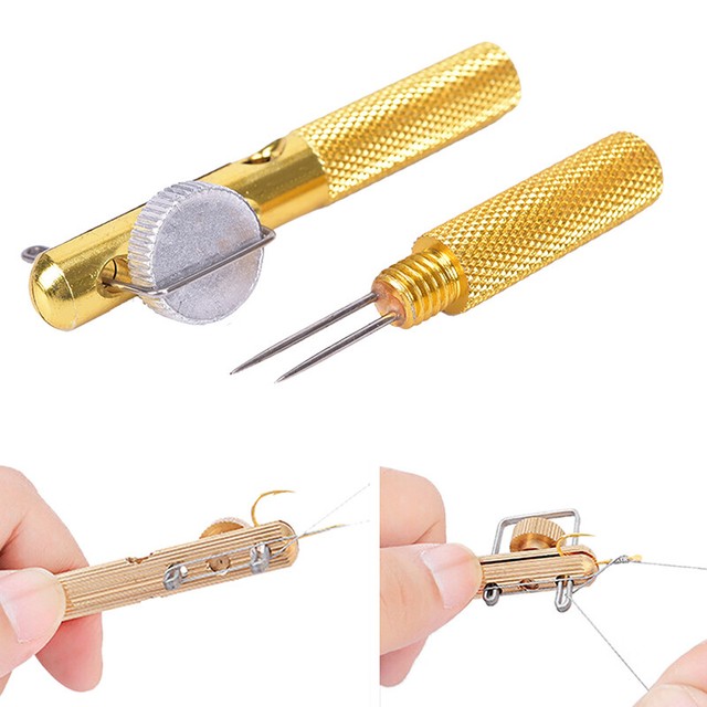 Metal Fishing Hook Knotting Tool /& Tie Hook Loop Making Device Hooks Remover