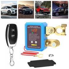 Remote Battery Disconnect Switch 240A Battery Kill Switch w/ LED Voltage Display