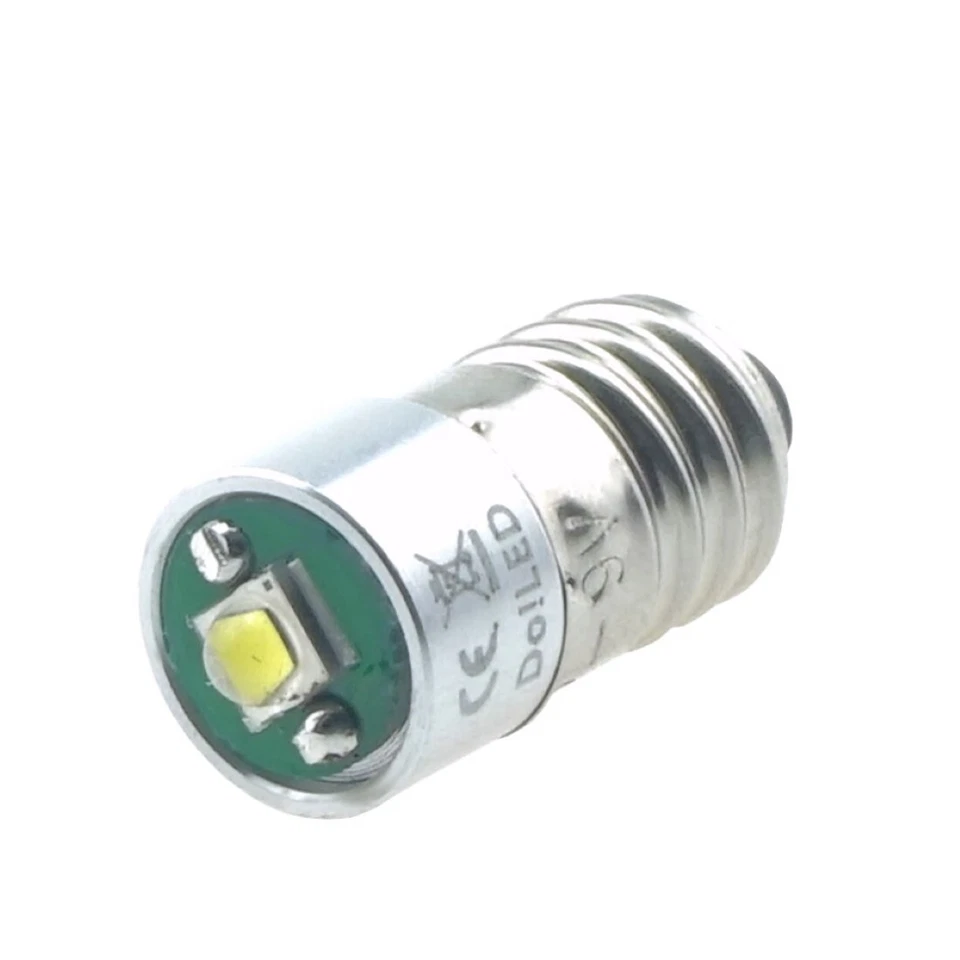 LED E10 Lampe Birne Taschenlampe 220 lm Weiss 1 - 3 Volt DC 3 WATT 6500K