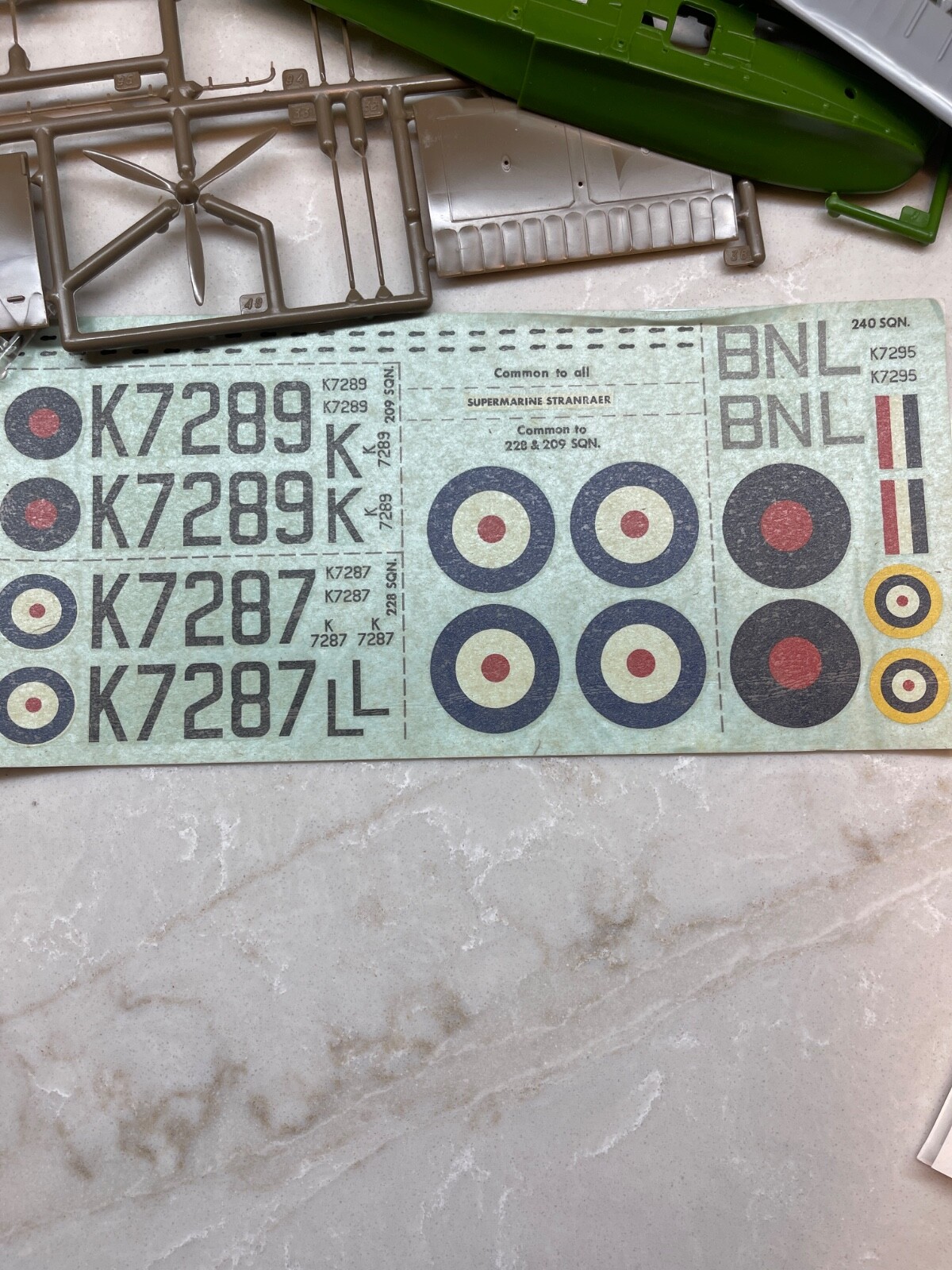 Matchbox 1978 Model Kit 1/72 Super-Marine Stranraer Vintage