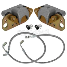 Front Brake Calipers W/Lines for 2001-2002 Polaris Xpedition 325 Xplorer 250 4X4