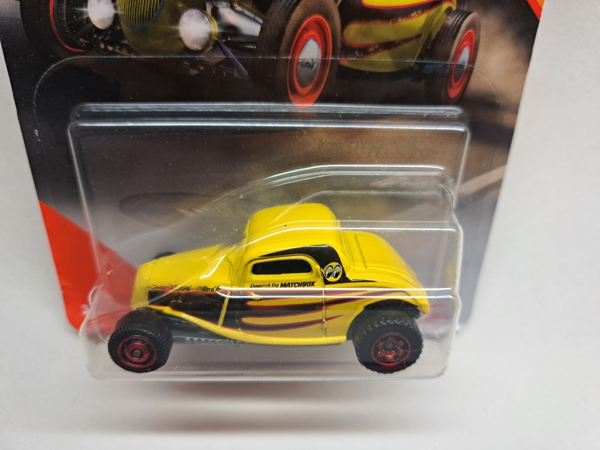 Matchbox '33 Ford Coupe 95/100 Yellow Smoke Free Hot Rod Fast