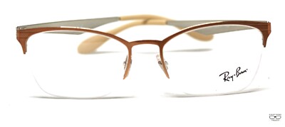 New Ray Ban RB6345 2920 Copper/Silver Eyeglasses New Authentic 52