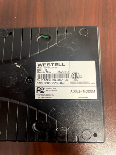 WESTELL 6100G G90-610015-20 ADSL2+ Modem - Picture 3 of 7
