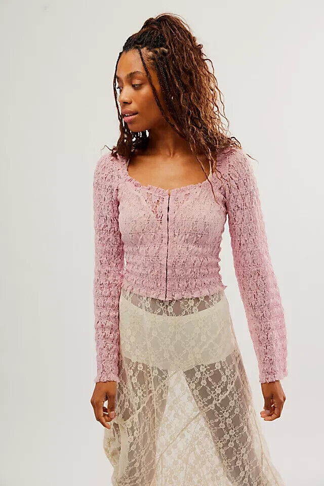 free people brenyce smocked crop top
