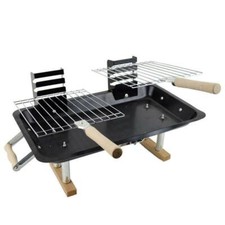Redwood Hibachi Portable Mini Table Top Grill BBQ Picnic Steel 