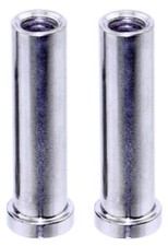 2 ALTALINE 30MM LONG BICYCLE RECESSED STEEL BRAKE NUT CHROME FOR FRONT BRAKE.