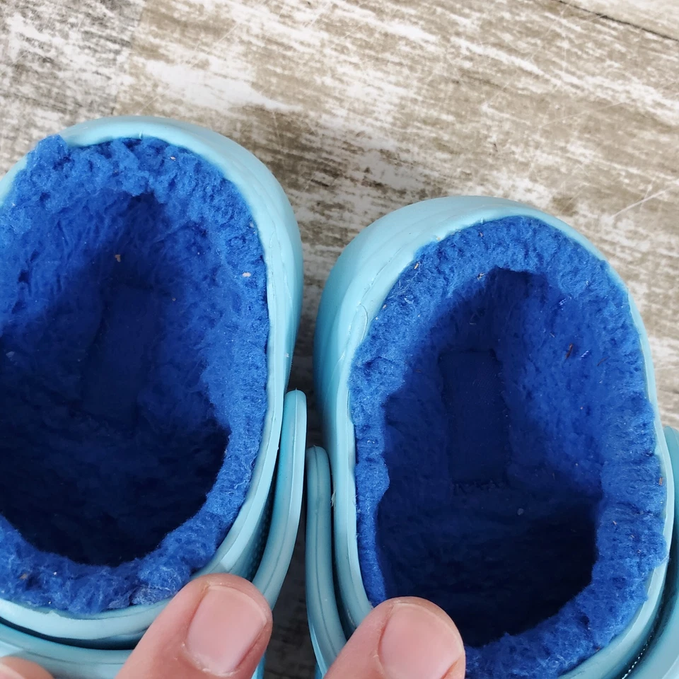 Zuecos Crocs clásicos forrados para niños talla 6 C6 calcita difusa punta redonda zapatos sin cordones Foto 4 de 4