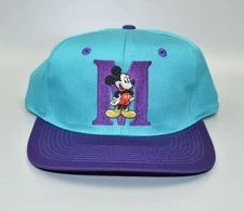 Mickey Mouse Unlimited Disney Drew Pearson Teal/Purple Snapback Cap Hat - NWT