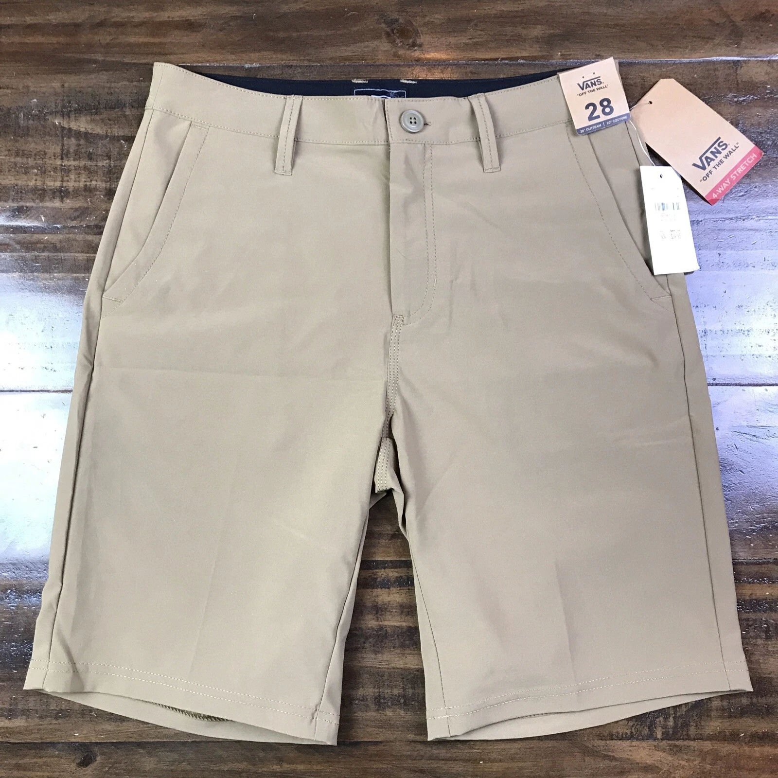 VANS Mazzi Autentici Uomo Taglia 28 Reg Marrone Cachi Elasticizzato a 4 Vie VN0A3HBTDZ9