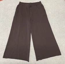 Cuyana Pants Womens Medium Brown Wide Leg Crop Cropped Drawstring Modal Lounge