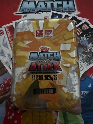 Match Attax 24/25 Bundesliga Tin Box Sammelbox Gelb + Sonderkarten NEU