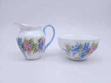 Royal Albert Blossom Time Series Wisteria Cream and Sugar Set