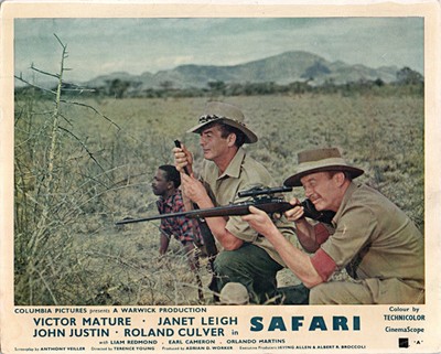 Safari-Original-britanico-Lobby-Card-Victor-madura-Roland-Culver-1956-Com-Rifle