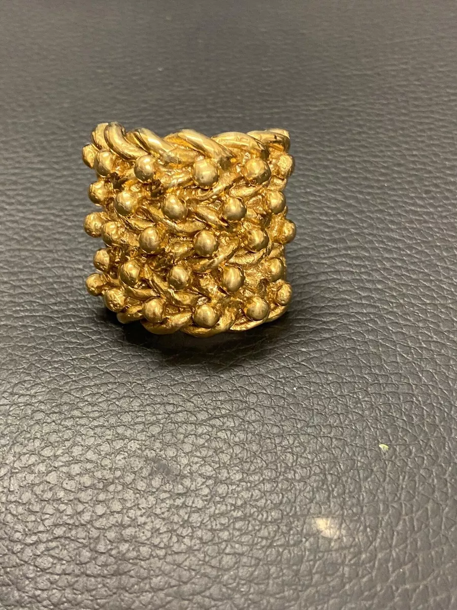 9ct Gold Plated Keeper Ring