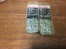 2 100 Count Box of 6-20X 1/2'' Phillips Head Drill/ Tap Screws Sheet Metal Screw