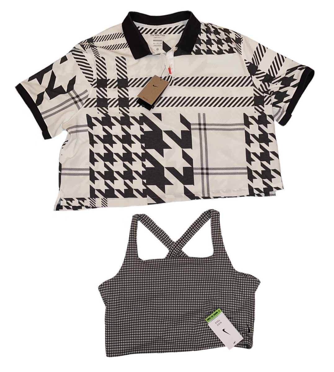 nike gingham sports bra