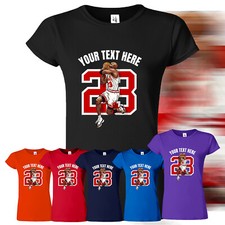 Personalized Basketball Custom Women T-Shirt Funny USA Graphic New Gift Tee