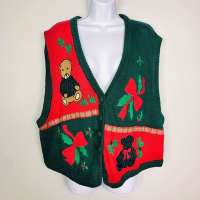 Women's Plus Size (1X) Very Ugly Christmas Vests at RustyZipper.com: Lightup Christmas Sweater 