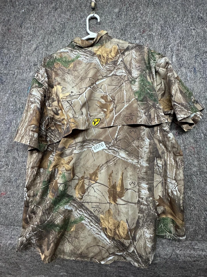 Scent Blocker Shirt Button Up Recon Vented Short Sleeve Real Tree XL - Image 2 of 4