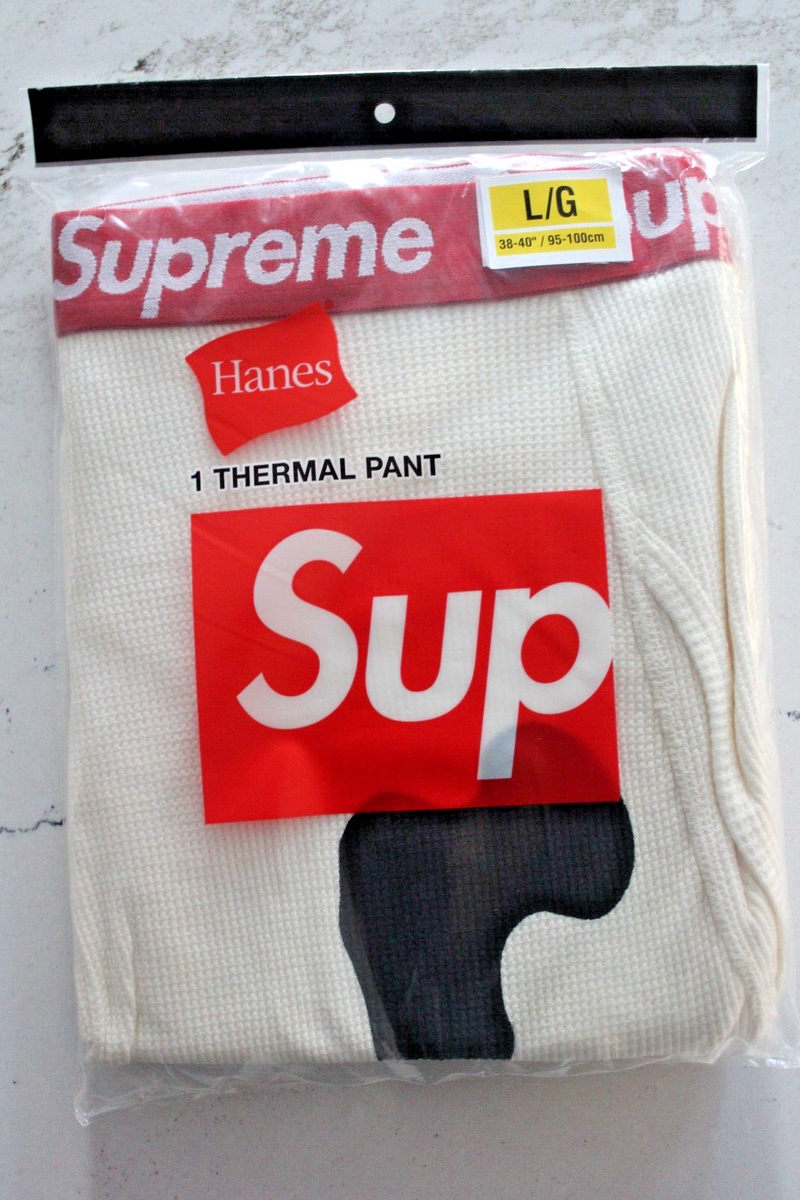 SUPREME X HANES Bones Thermal Pants (1 Pack) Size L White