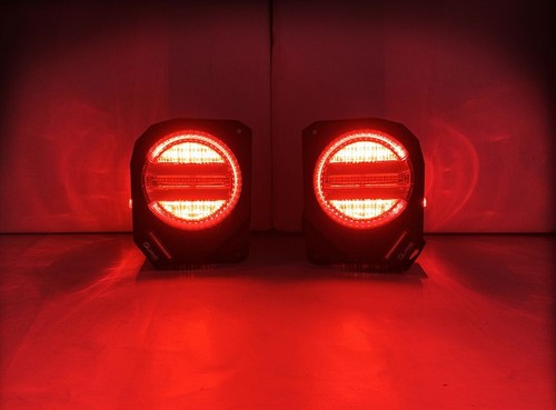 Quake LED Metal Tek Series Black Tail Lights Kit for 07-18 Jeep Wrangler JK JKU - Picture 7 of 12