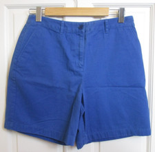 Jones New York Signature Blue Khaki Shorts Womens Size 8 Waist 30 Washed 3-34275