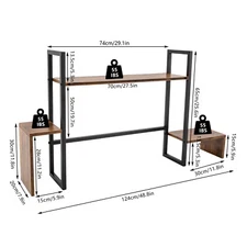 Desk Storage Organizer Desktop Bookshelf Display Shelf Countertop Computer Rack