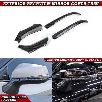 Exterior Rear View Mirror Pillar Strip Cover Trims For Toyota Highlander 2020-up