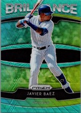 2020 Panini Prizm #B-5 Javier Baez Brilliance Green Prizm