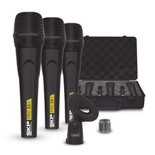  3 Pack SKP Pro Audio PRO-33K Professional Dynamic Cardioid Microphones Kit