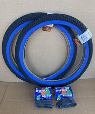 20'' x 1.95 Bicycle Tires Tubes DURO X-Performer Black Blue Street Thread BMX