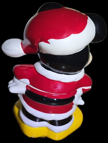 Disney Mickey Mouse Santa Claus Christmas Cookie Jar Canister 12" FREE SHIP - Picture 4 of 8