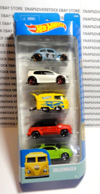 2016 HOT WHEELS 5-PACK VOLKSWAGEN W/ CUSTOM VW BEETLE WITH-OUT