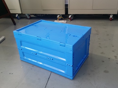 Foldable Plastic Storage Box/ Container/ Carrying Crate with Lid - 58L & 46L - Picture 8 of 9