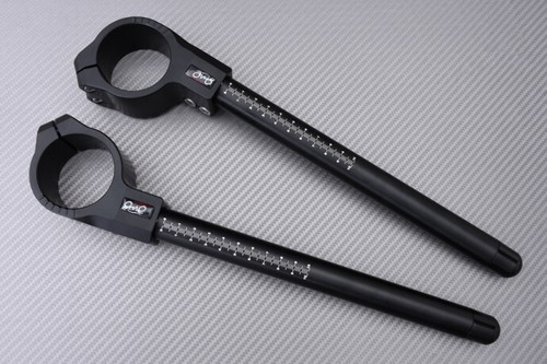 Matte Black Pair of Clip Ons Standard Handlebars 50 mm YAMAHA R1 1998-2015 - Picture 2 of 10