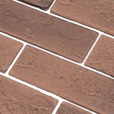 100 Vintage Brown/Red Faux Brick Wall Tiles, ...