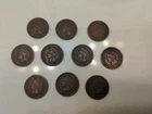 Indian Head Cent Lot, 10 Coins, G-VF Grade, STRONG Dates, STRONG Reverse