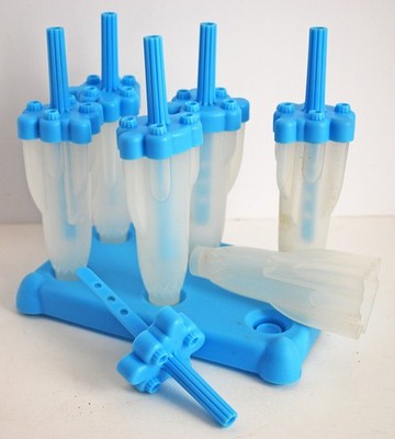 Tovolo Blue Rocket Ice Juice Pop Maker Molds Set of 6 in Box