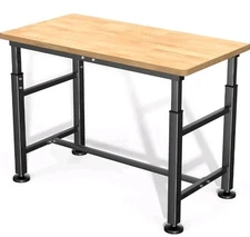 Ultrawall Workbench for Garage, 47.5" Adjustable Height Work Table, Heavy...