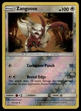 Pokemon Zangoose Reverse Holofoil SM - Cosmic Eclipse - 173/236 LP